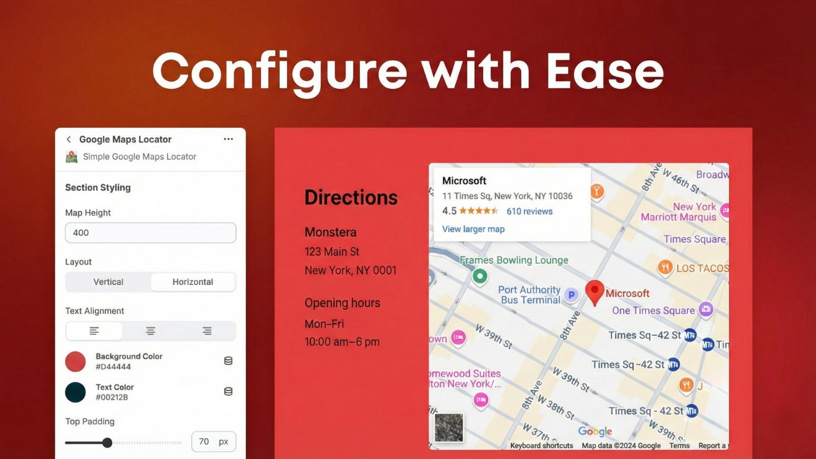 Shopify theme customizer map section settings